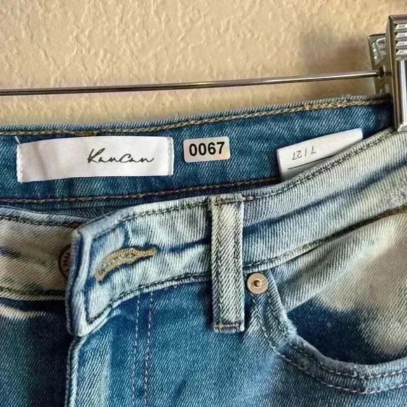 Kancan distressed blue wash jeans 27 high rise ankle length - Picture 2 of 5